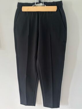 Everlane Black Pull-On Tapered Pants XXS Minimalist Stretch Trouser
